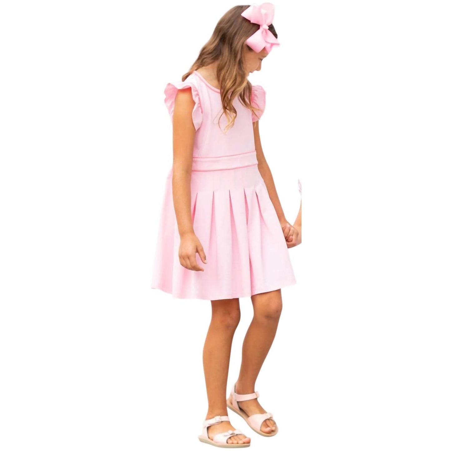 Girls Petal Pleated Dress