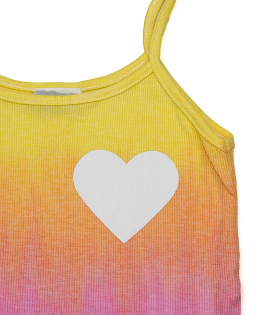 Girls St. Barths Heart Rib Camisole