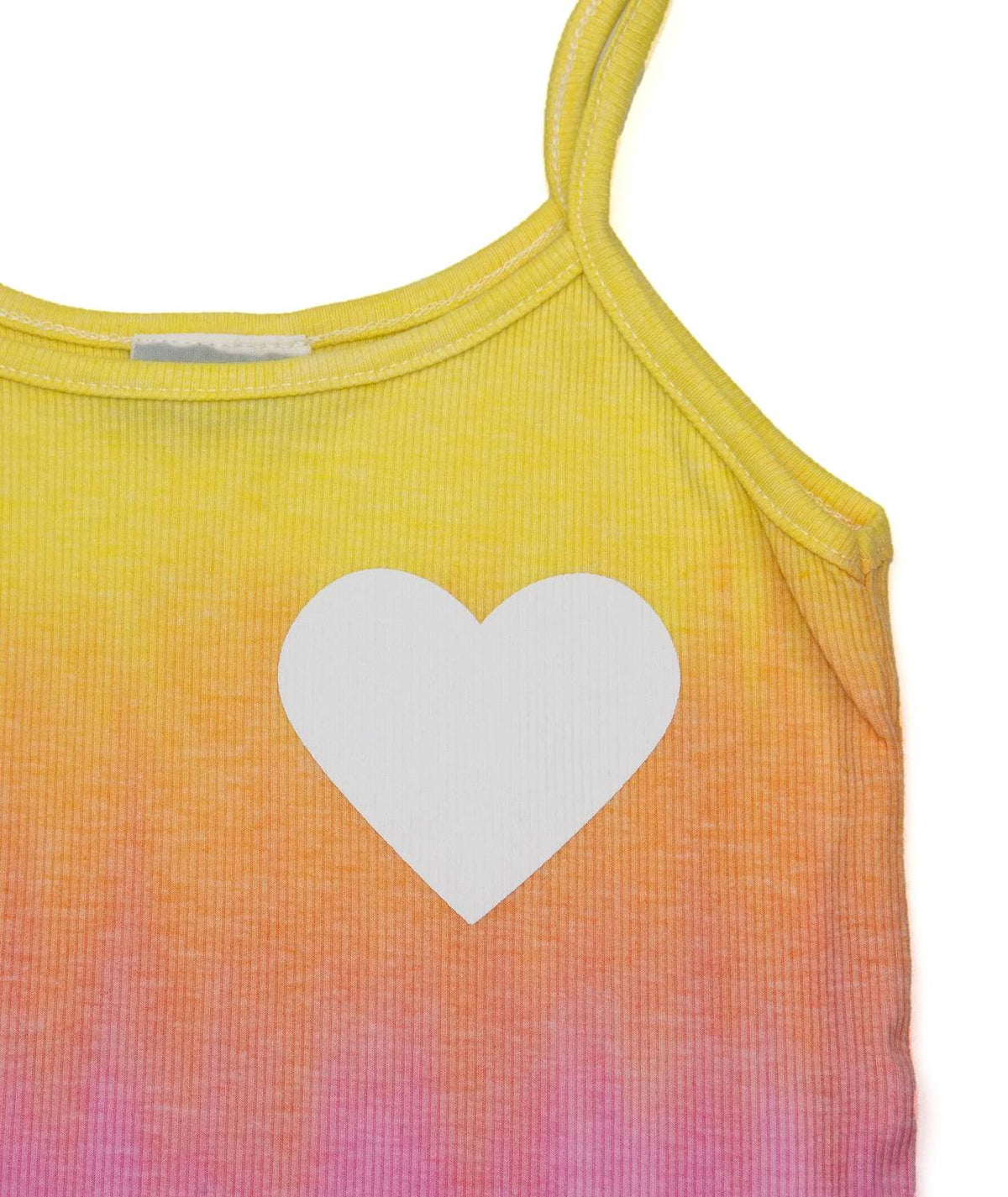 Girls St. Barths Heart Rib Camisole