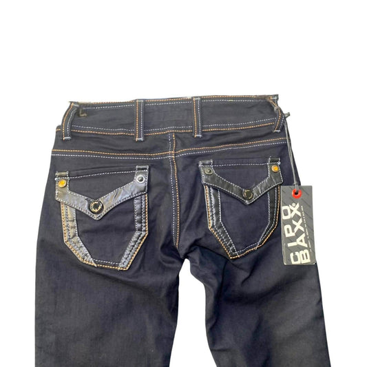 Cipo & Baxx - Women's Vintage High-waisted Beaded Embroidered Jeans - Rack Hunt -