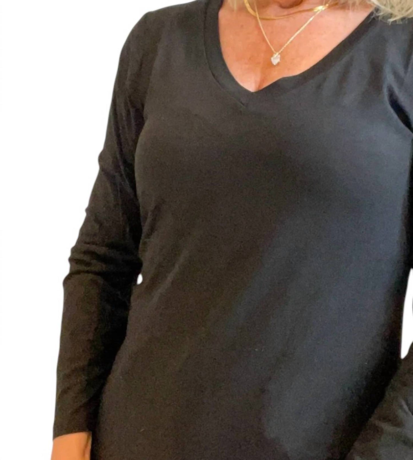 Long Sleeve V Neck Top