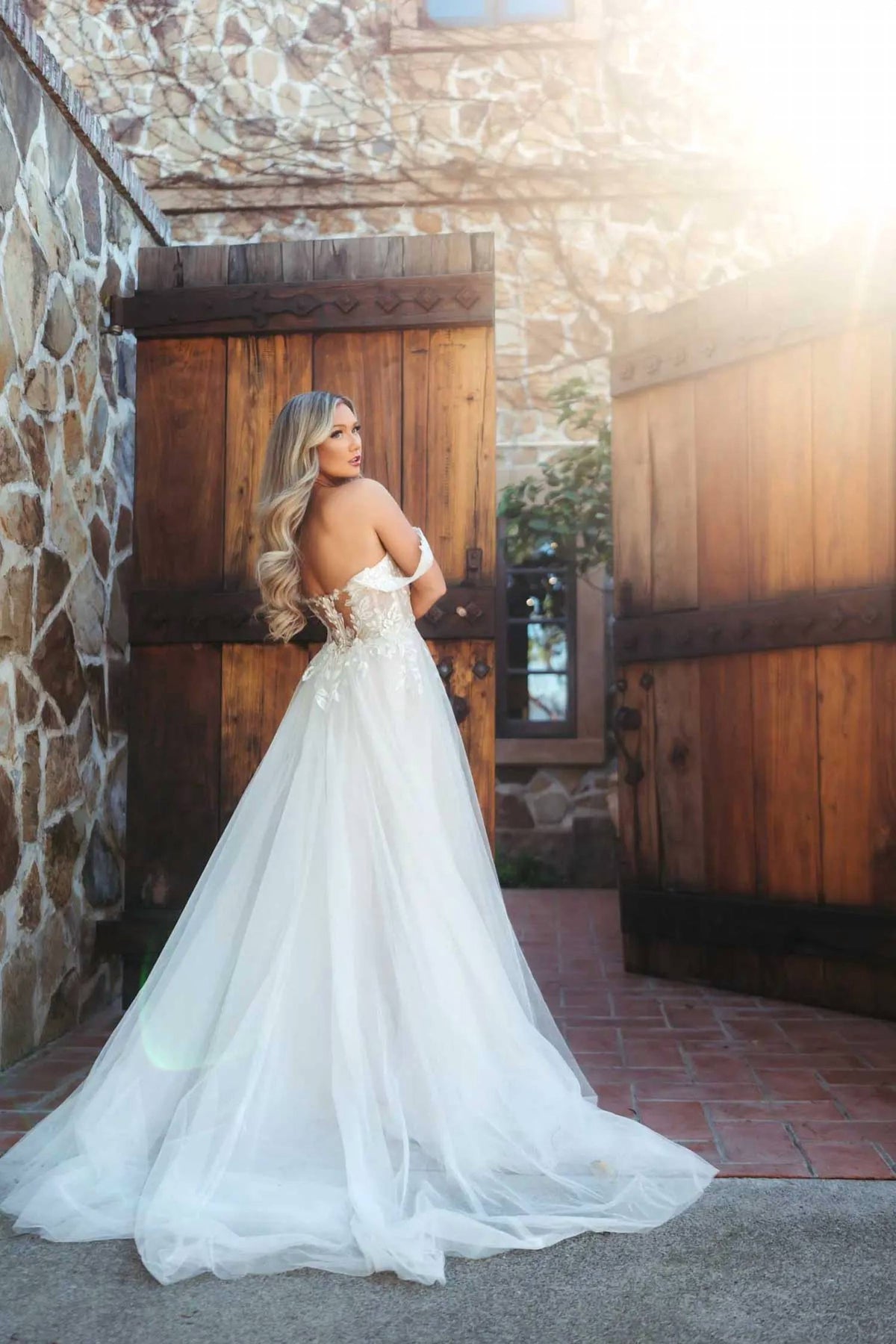 Off-the-shoulder A-line Wedding Dress