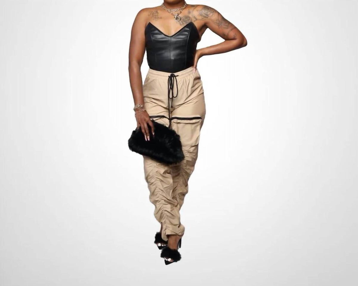 Dom Faux Leather Corset Top