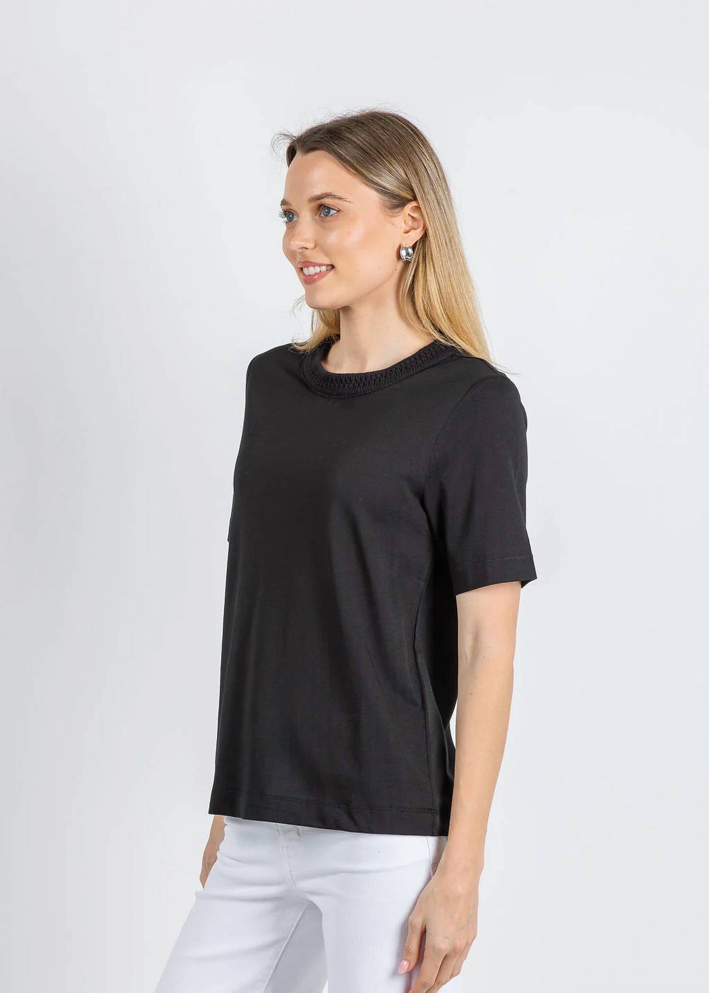 Milla Crochet Crew Tee