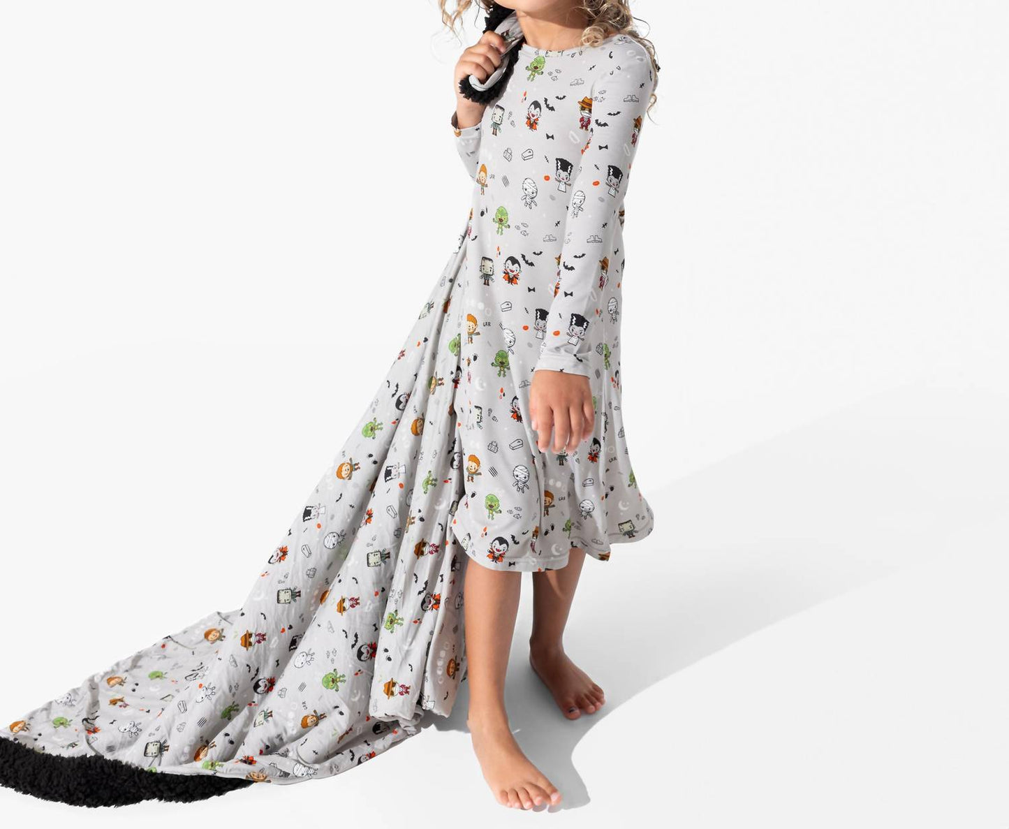 Little Monsters Bamboo Long Sleeve Dress