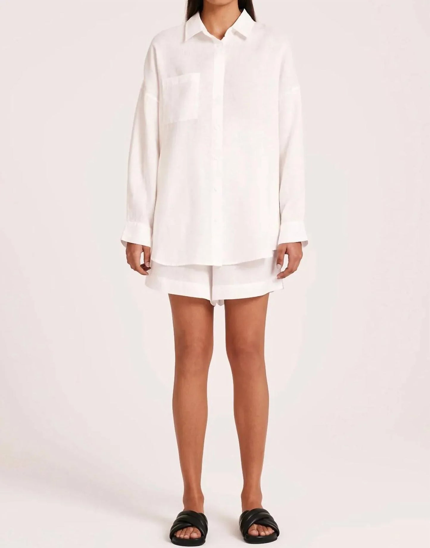 Nude Lucy - Lounge Heritage Linen Shirt - detail view - Rack Hunt