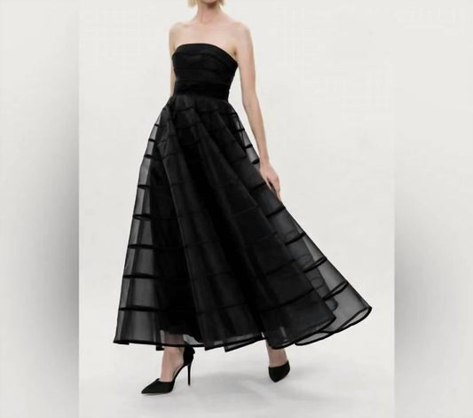 Strapless A-line Prom Gown