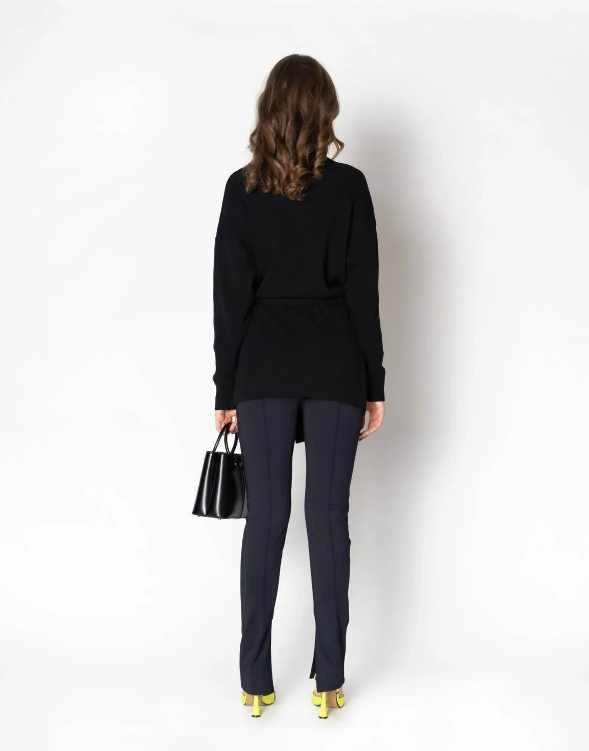 nu-in - Waist Tie Slender Knit Relaxed Cardi - Rack Hunt
