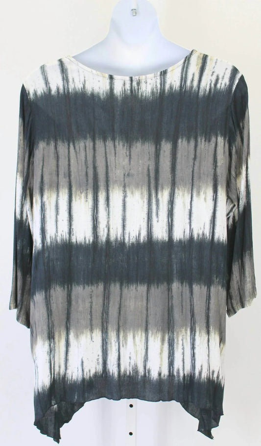 Modesce - Women's Tie Dye Shark Bite Hem Tunic - PLUS - Rack Hunt