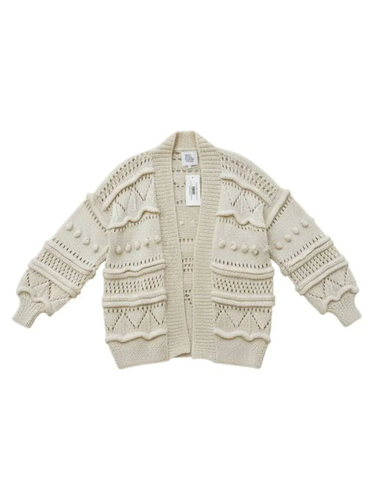 First Born Knits - Open-knit Brigitte Bomber Cardigan - Rack Hunt