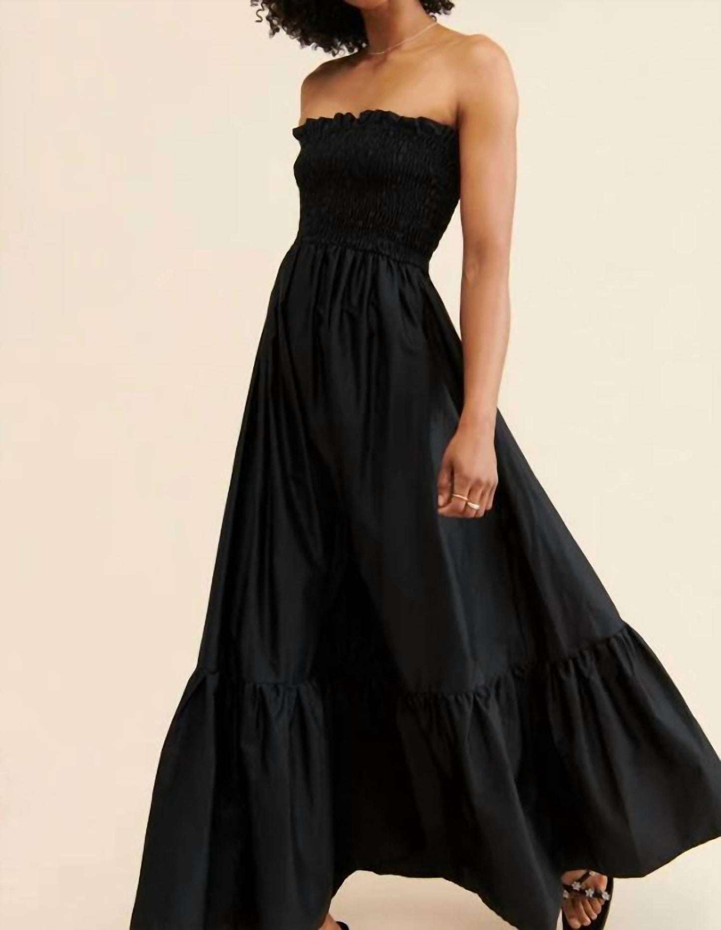 Cosmos Strapless Smocked Dress