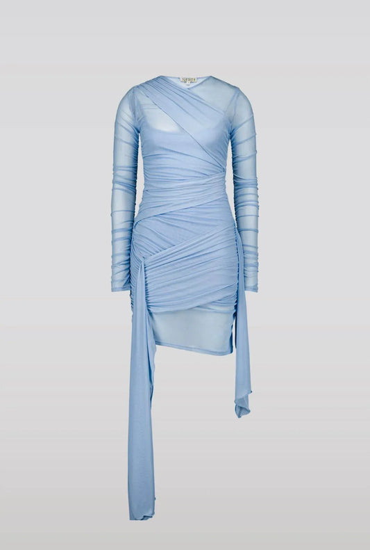 SAEMDI - Draped Mesh Dress - Rack Hunt