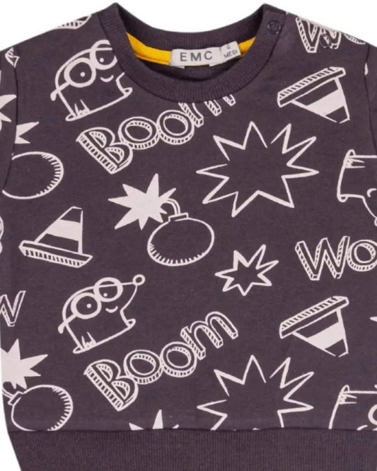 EMC - Boys' Boom Printed Fleece Sweatshirt - Rack Hunt
