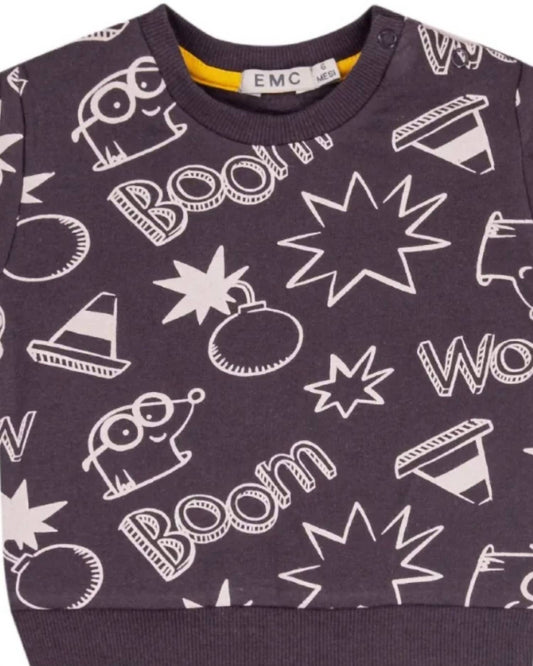 Boys' Boom Printed Fleece Sweatshirt