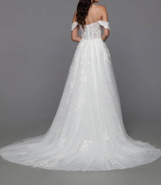Off-the-shoulder Wedding Dress