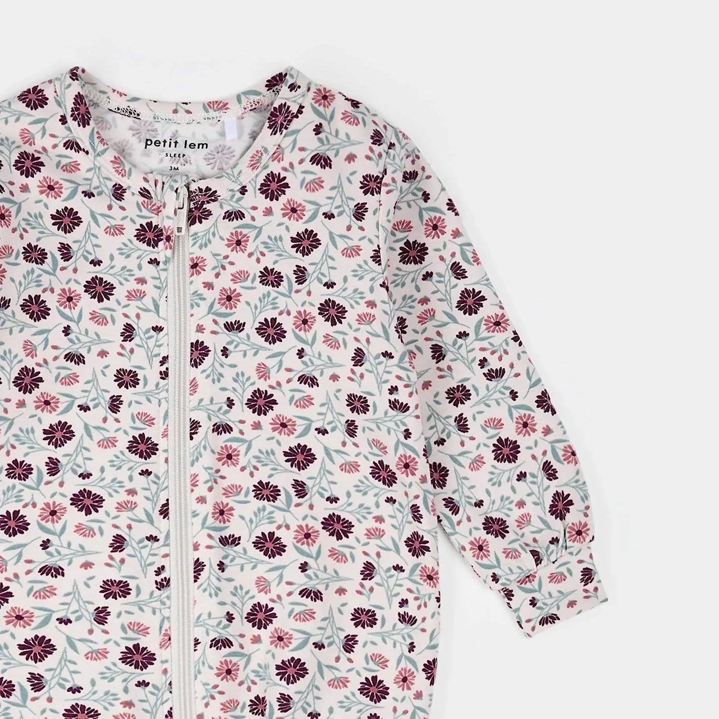 Petit Lem - Girl's Floral Long Sleeve Footed Sleeper - Rack Hunt