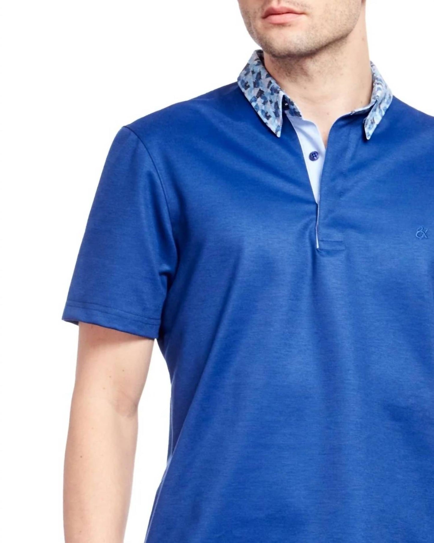 Abstract Collar Polo Shirt