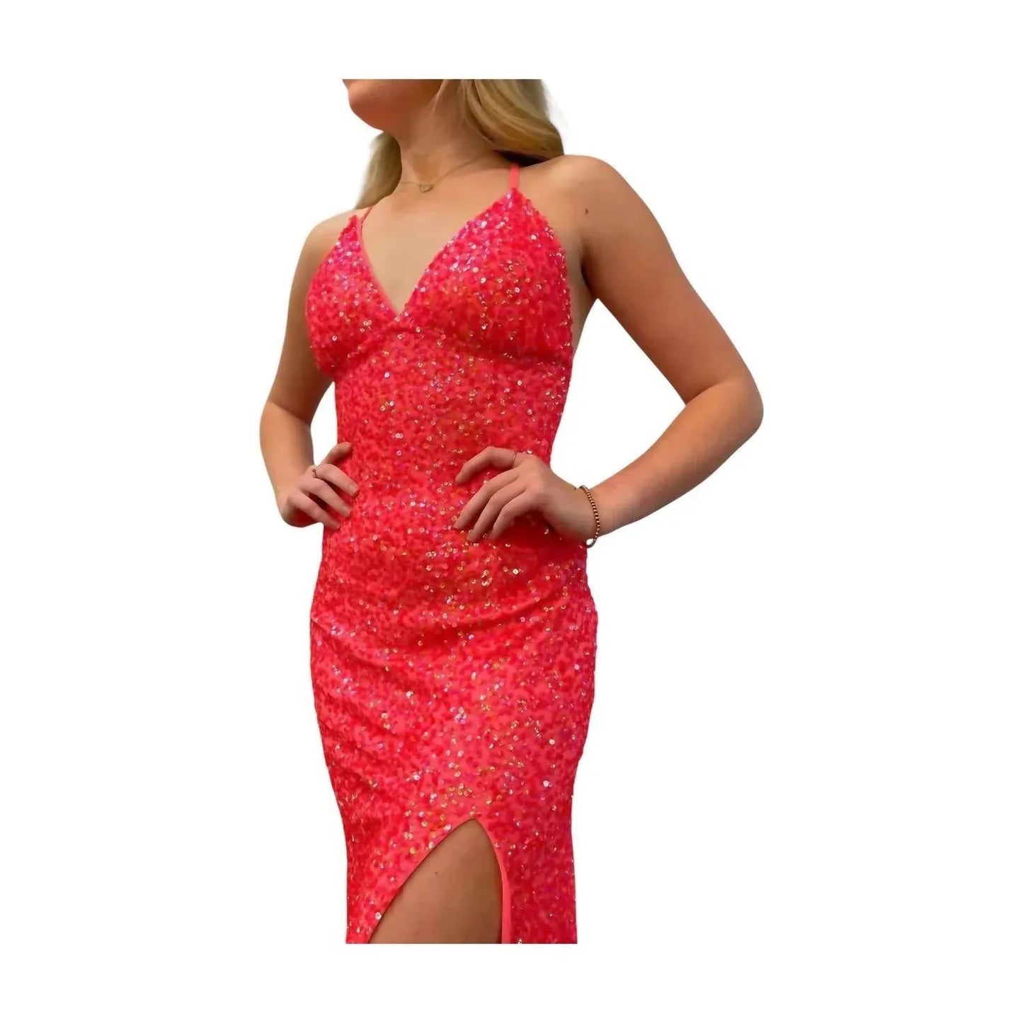 Chandalier - V Neck Backless Maxi Dress - Rack Hunt