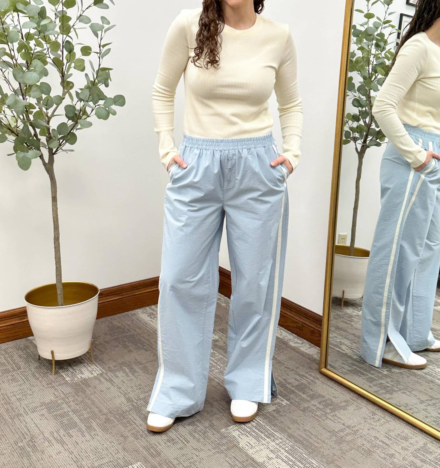 Side Stripe Boxer Pants