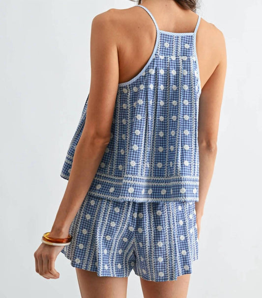 Amelia Scoop Neck Top And Short Set