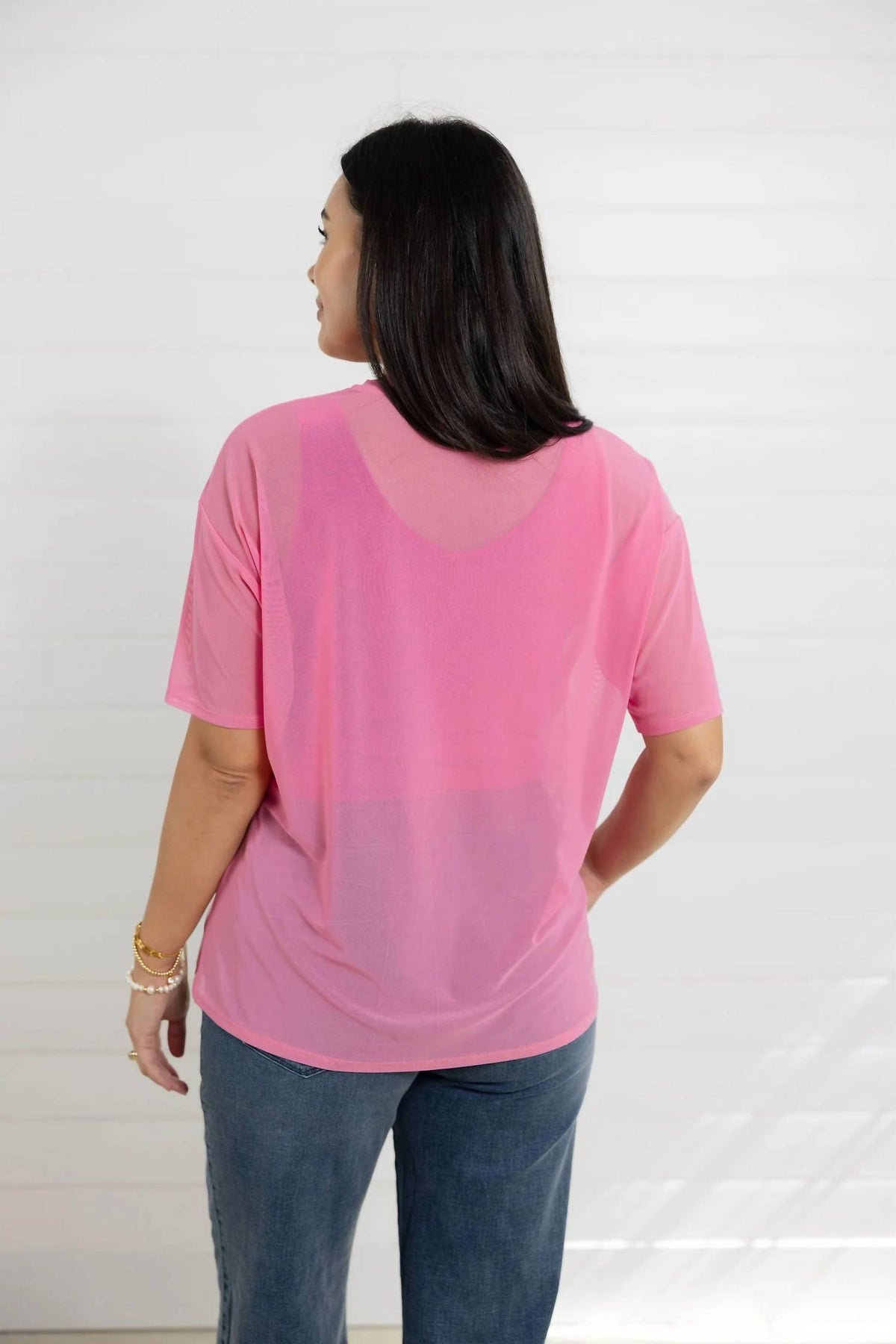 Short Sleeve Mesh Top