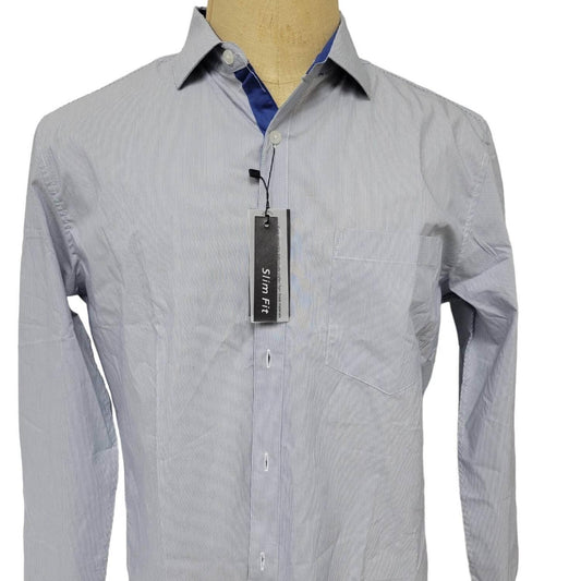 Galaxy by Harvic - Men's Long Sleeve Slim Fit Striped Shirt - Rack Hunt