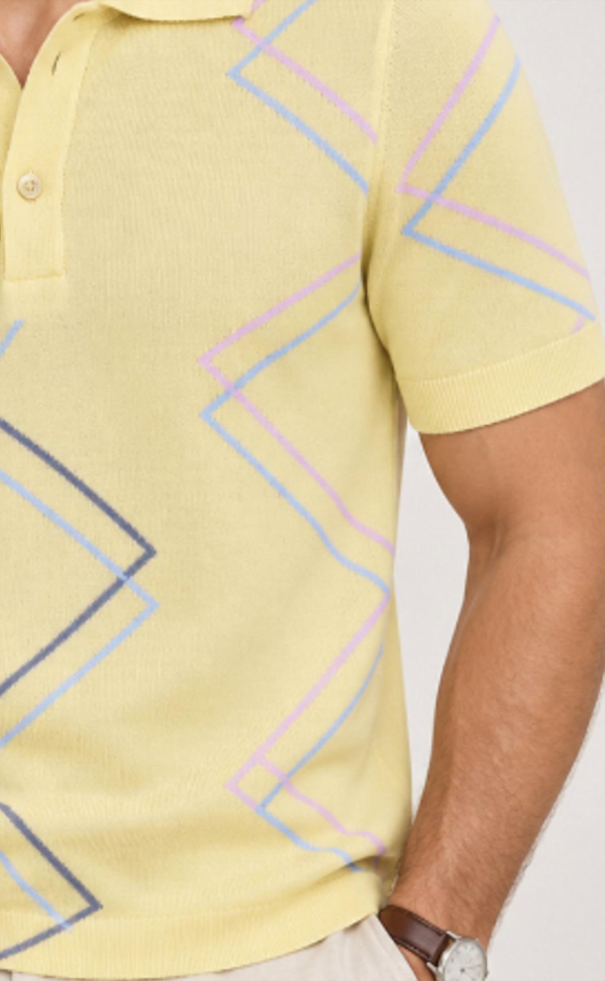 Short Sleeve Knit Polo Shirt