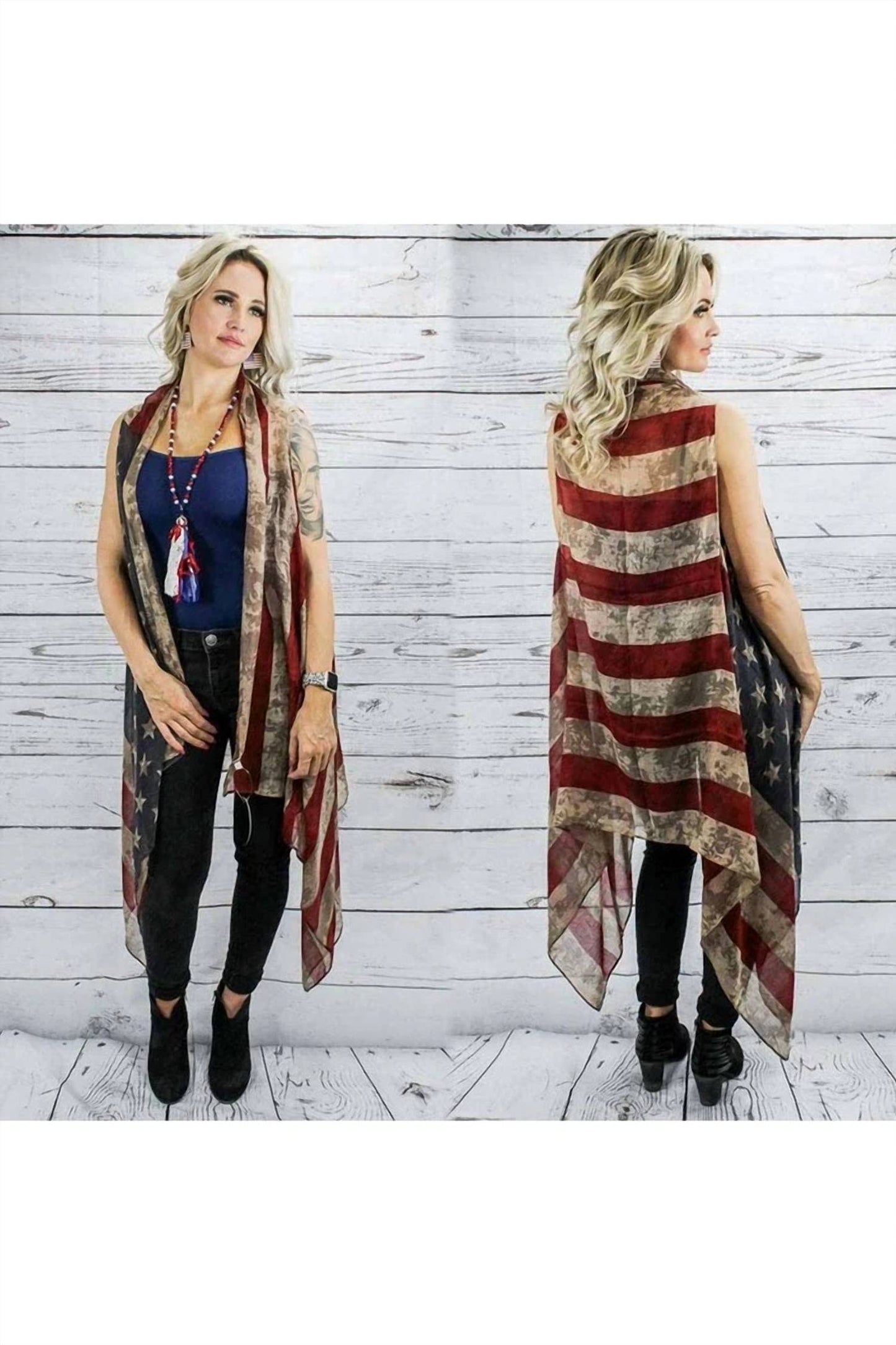Women's Flag Style Shawl