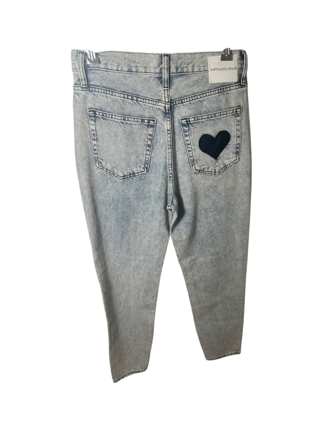Women's Straight Jeans With Heart Back Pocket