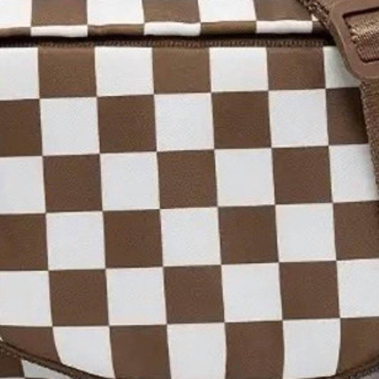 The Lyrical Spirit - Women's Checkered Nylon Fanny Pack Sling Bags - Rack Hunt