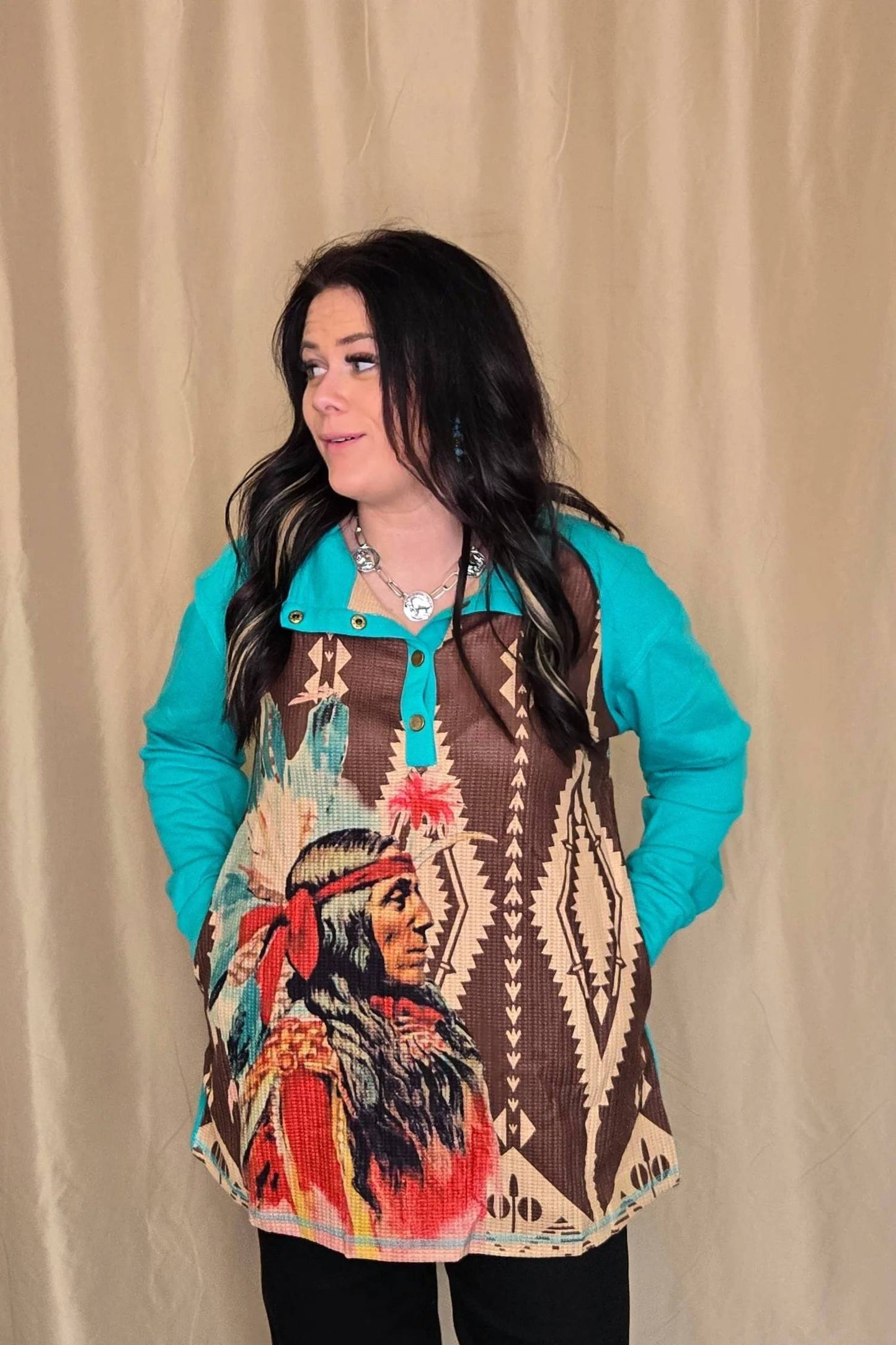 Red Cliffs Pullover Top