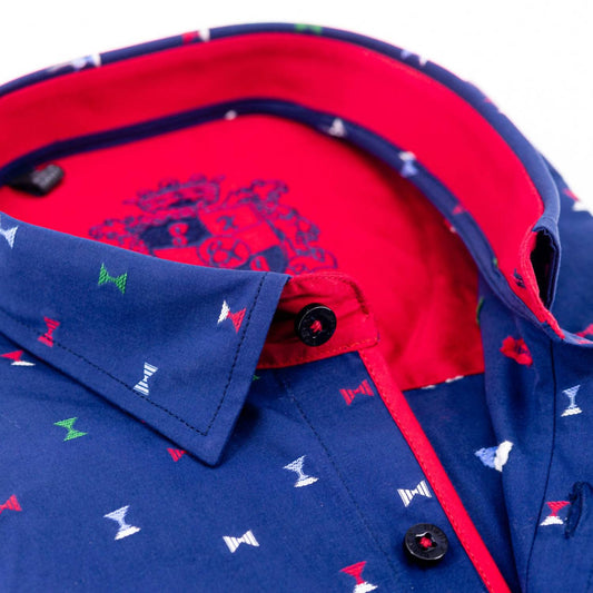 Men's Fill Coupe Shirt With Solid Trim