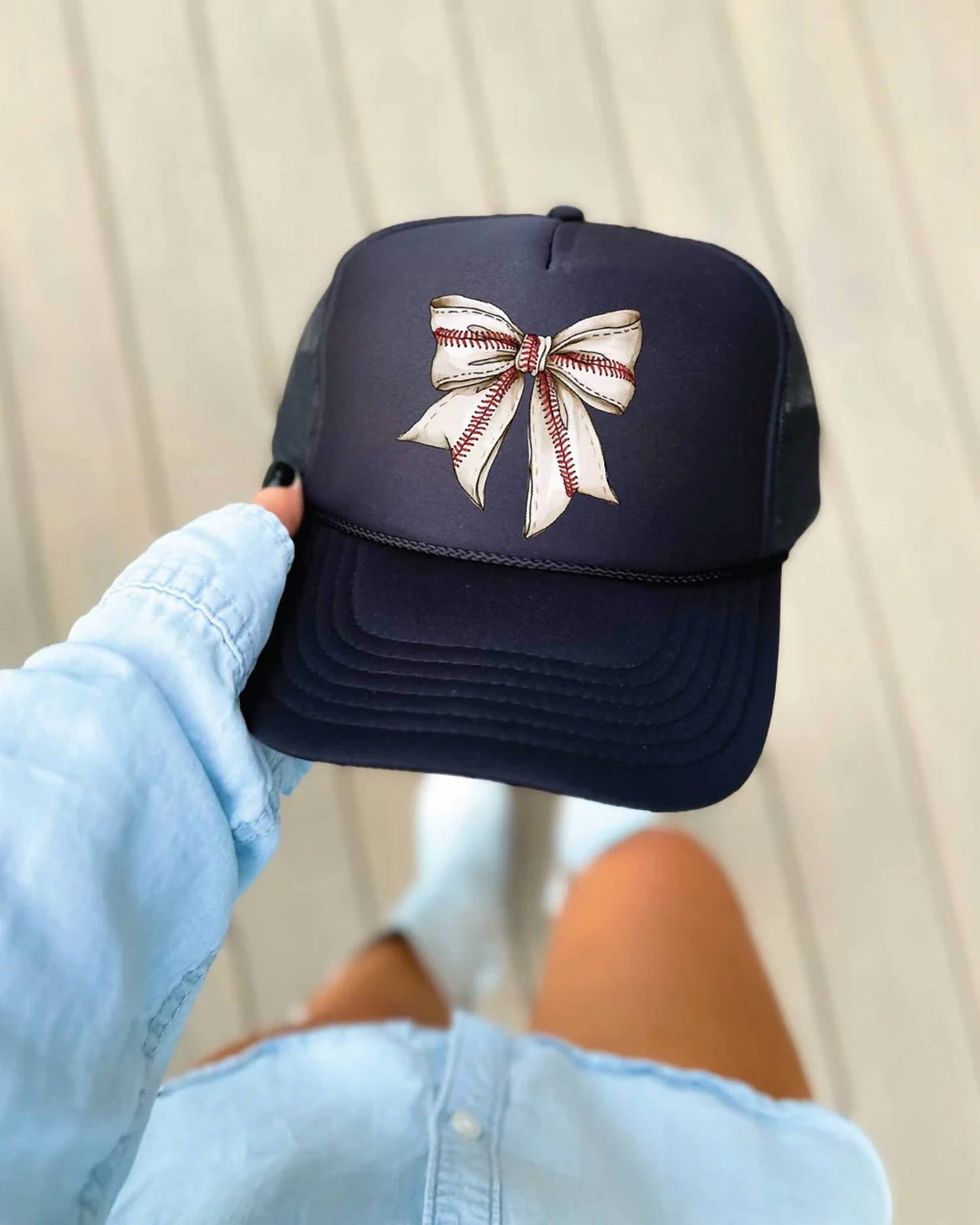 Women's Baseball Bow Trucker Hat