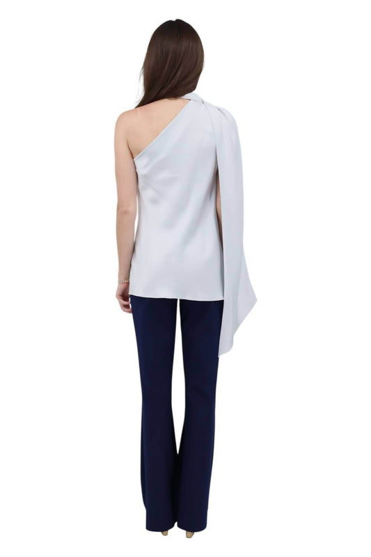 Mi Jong Lee - Satin One Shoulder Bias With Scarf Top - Rack Hunt