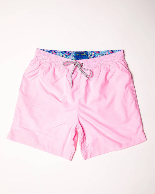 Solid Linen Cyclist Liner Swim Trunks