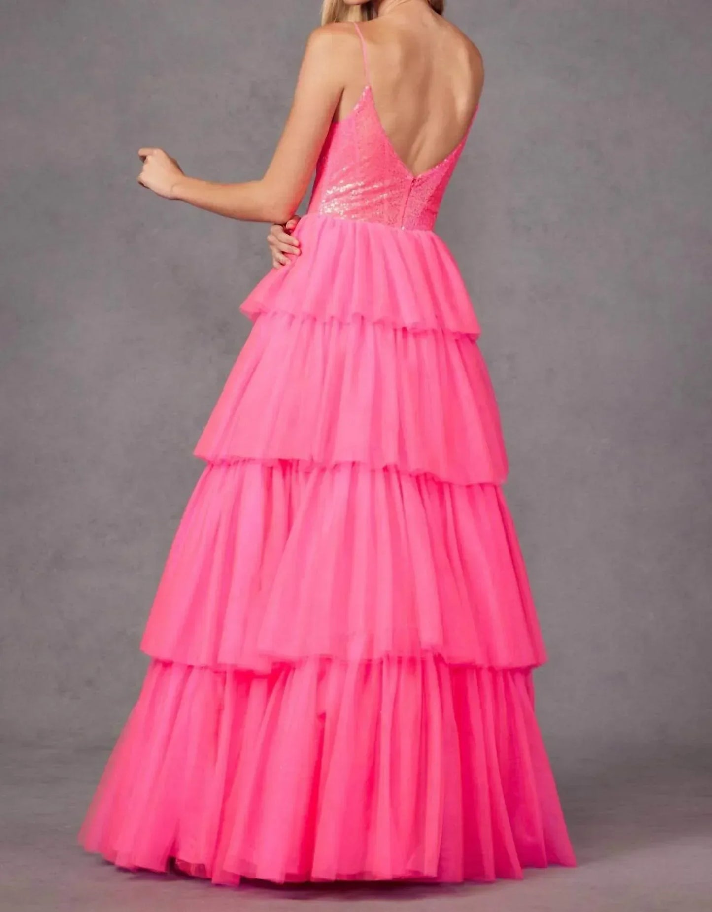 Juliet - Sleeveless A-line Ruffled Prom Dress - Rack Hunt
