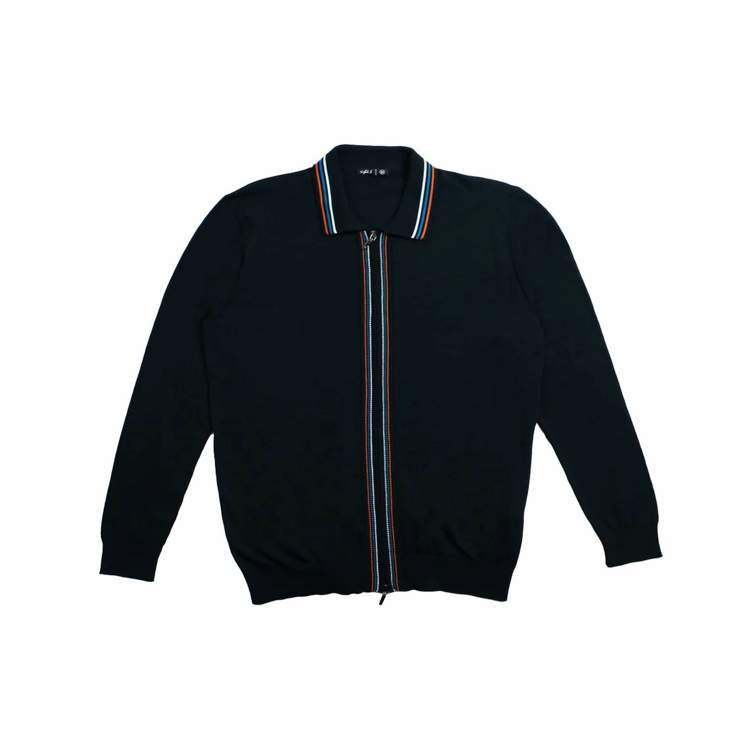 Contour Long Sleeve Two Way Zip Knit Sweater