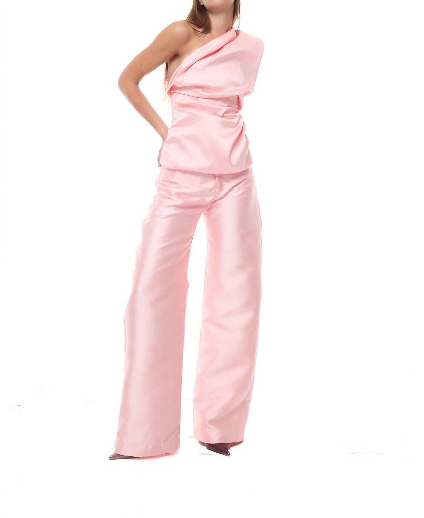 Heavy Satin Draped Top