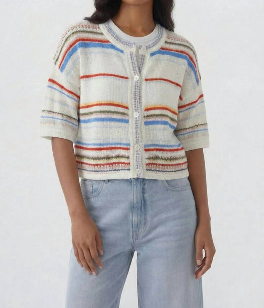 Crochet Multi Stripe Sweater