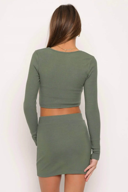 Kaveah - Girls' Long Sleeve Ribbed Corset Top - Rack Hunt