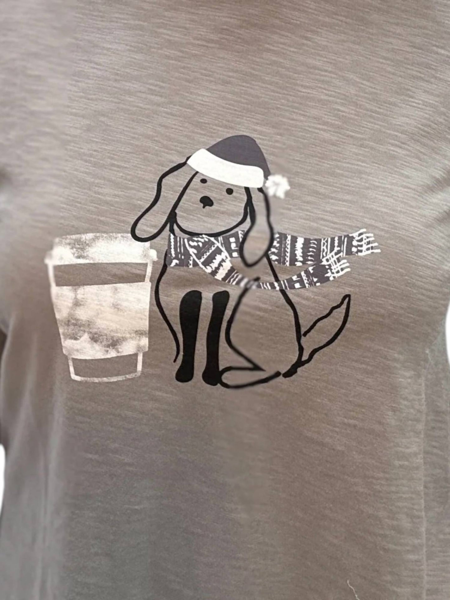 Latte Puppy Boxy Tee