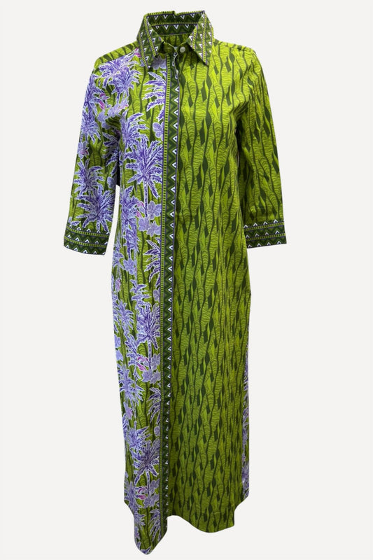 Three Quarter Sleeve Midi Dress