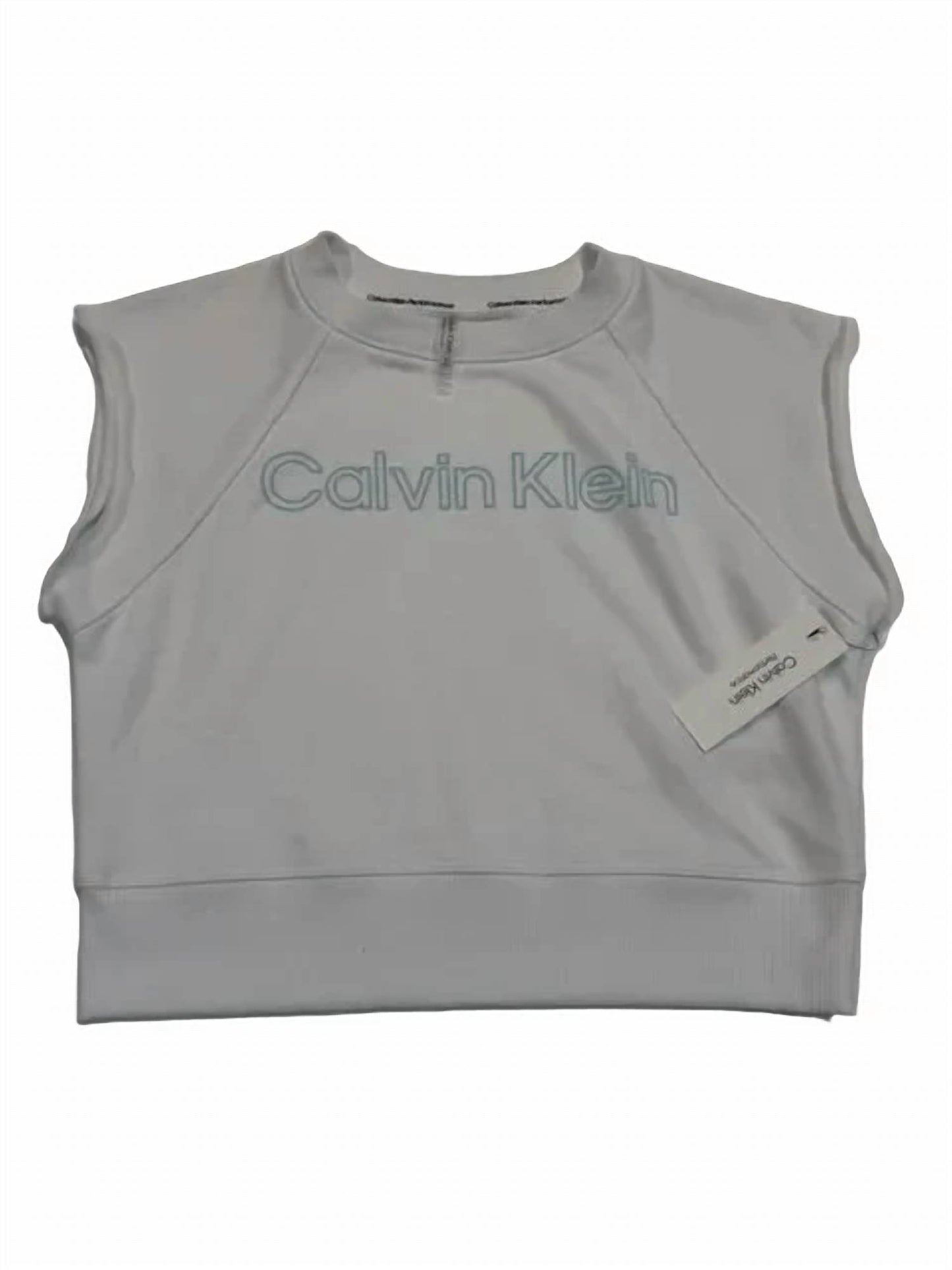 Sleeveless Puff-logo Cropped Top