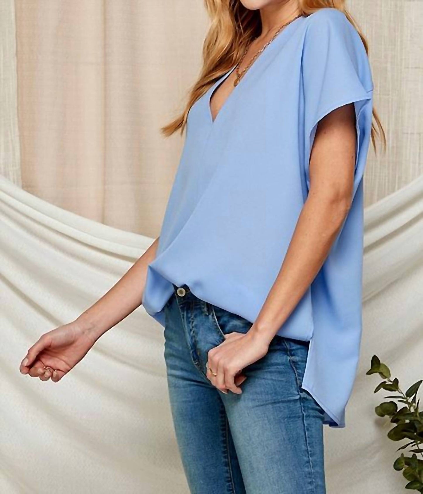 Semi-sheer Relaxed Fit Blouse