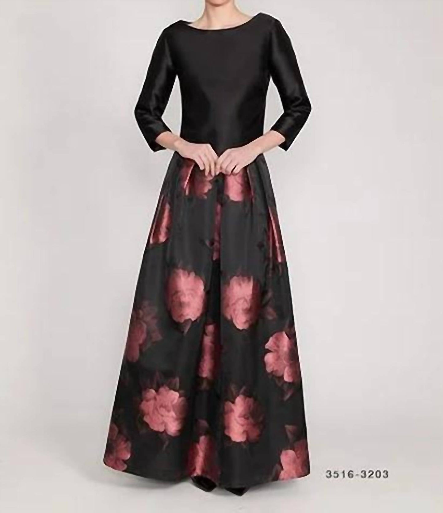Floral Jacquard Gown