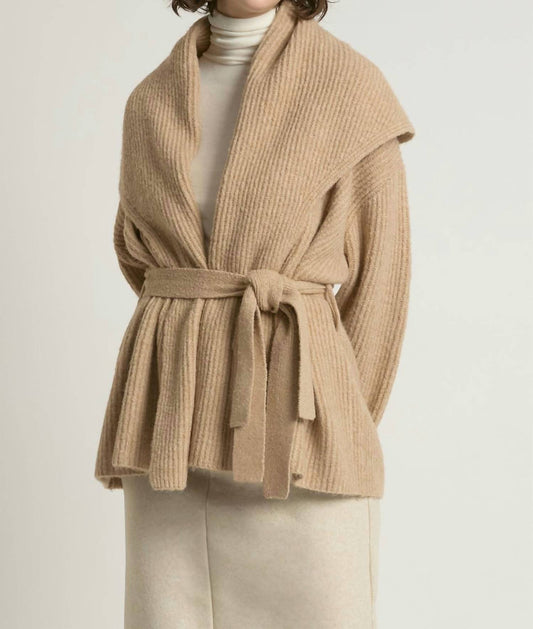 Shawl Collar Belt Cardigan