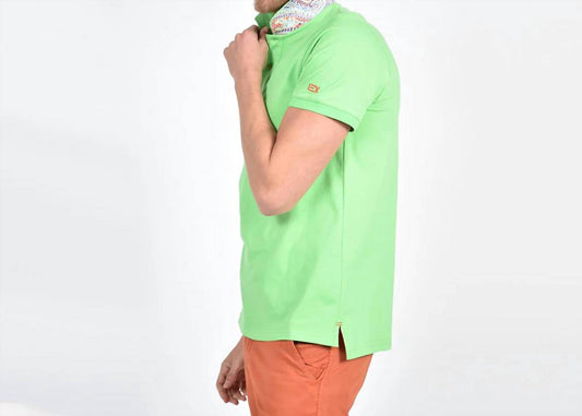 Double Sided Multi Colored Paisley Print Collar Polo