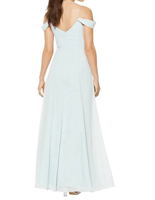 Bill Levkoff - Chiffon Bridesmaid Dress With Off-center Slit - Rack Hunt