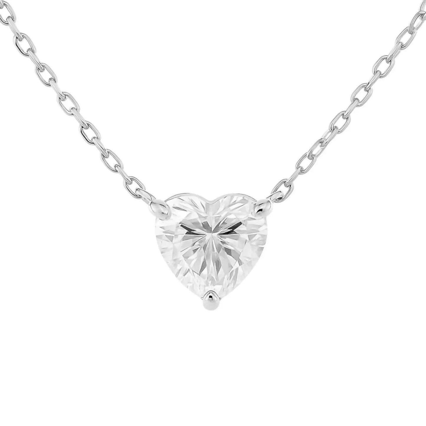 Allyanna Gifts - Women's Moissanite Heart Solitaire Necklace - Rack Hunt