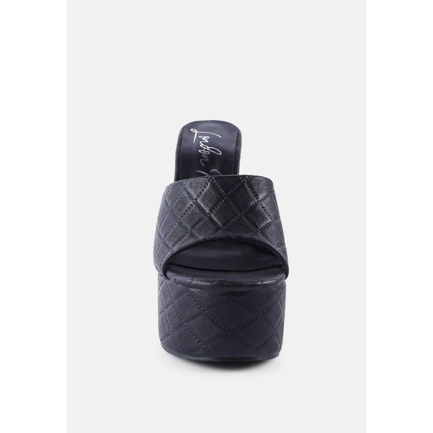 London Rag - Women's Oomph Quilted Hourglass Heel Platform Sandals - Rack Hunt -